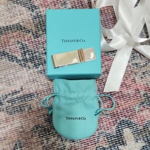 Tiffany & Co. Silver Money Clip with Tiffany Blue Box and Pouch